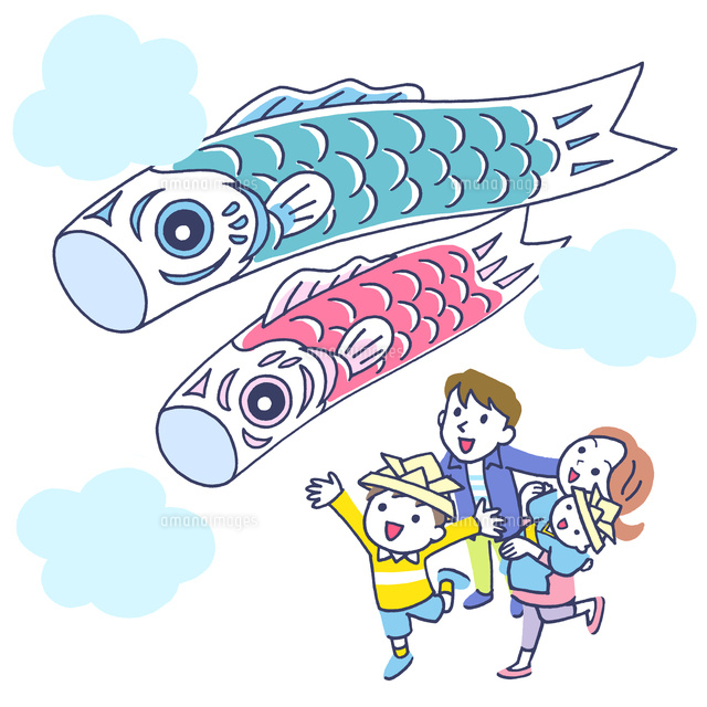 鯉のぼりと兜の子供家族
(c)moonbase