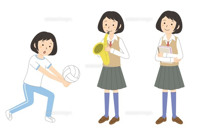 運動をする・楽器を吹く・ノートを持つ女子学生
(c)studio monietrain/GOKU/a.collectionRF