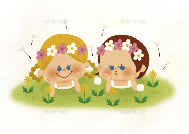 たんぽぽとおんなのこ(手描き風)
(c)aque/a.collectionRF