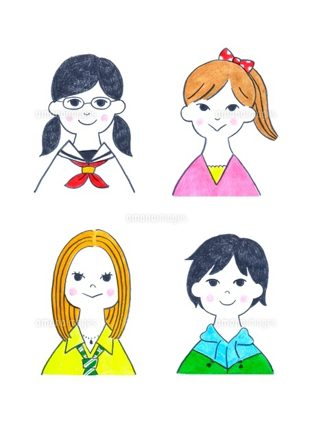 様々なタイプの10代の女の子4人
(c)Eri Takenaga /a.collectionRF