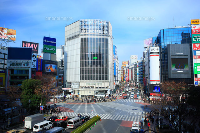 渋谷駅ハチ公口駅前スクランブル交差点周辺
(c)ELEMeNT