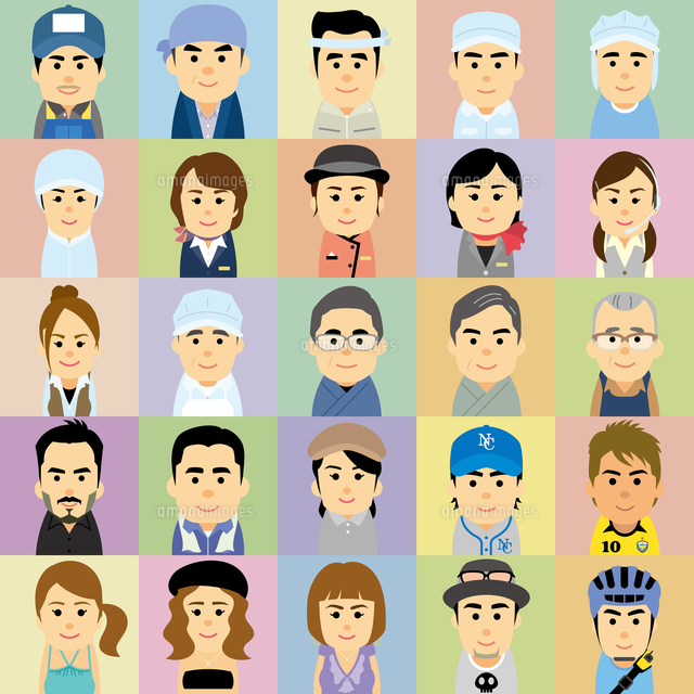 様々な職業で働く男女の集合イラスト
(c)SOURCENEXT CORPORATION