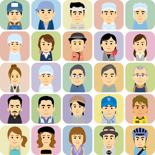 様々な職業で働く男女の集合イラスト
(c)SOURCENEXT CORPORATION