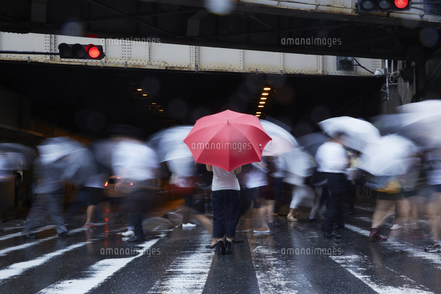歩道で傘を持ってたたずむ女性
(c)IDC/a.collectionRF