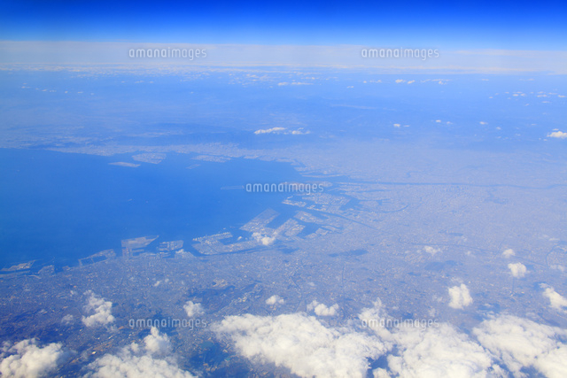 大阪湾と大阪都心部の空撮
(c)Mitsushi Okada/a.collectionRF
