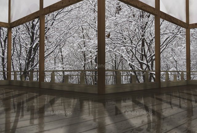 冬の和風建物の渡り廊下
(c)SHIROH KOHNO/a.collectionRF