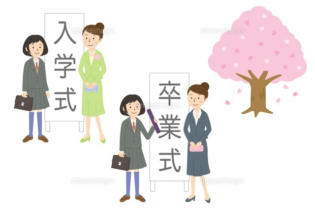 入学式、卒業式、桜の木
(c)studio monietrain/GOKU/a.collectionRF