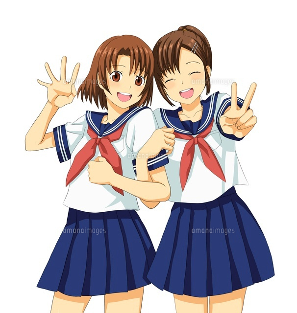 女子高校生二人組 夏服 バストアップ図
(c)Jow Souya/a.collectionRF