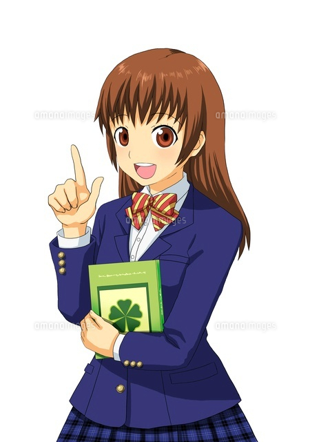教材を持つ女子高校生 バストアップ図
(c)Jow Souya/a.collectionRF