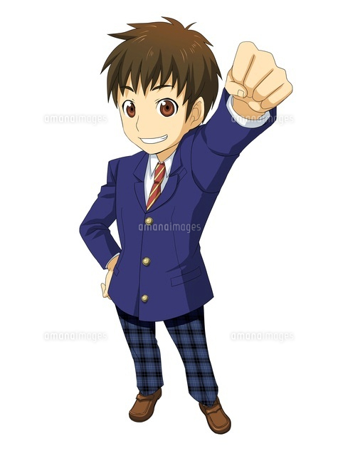 こぶしを突き上げる男子学生
(c)Jow Souya/a.collectionRF
