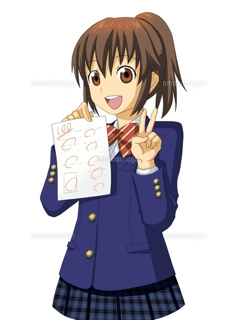 テストで100点を取りピースサインをする女子学生
(c)Jow Souya/a.collectionRF