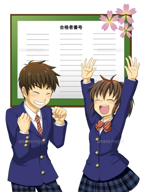 合格を喜ぶ男女の学生
(c)Jow Souya/a.collectionRF
