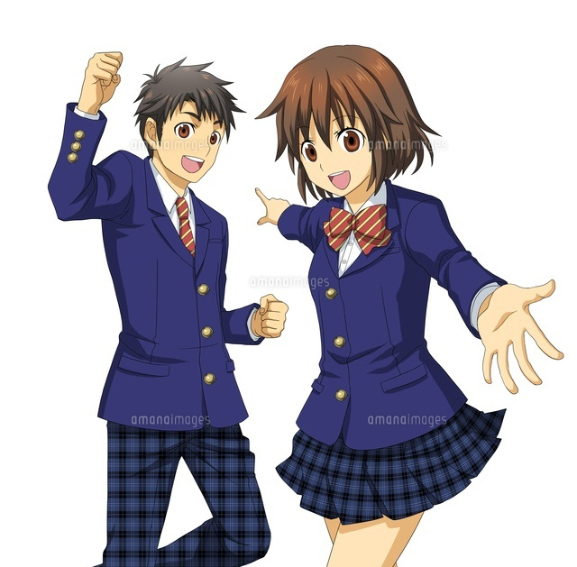 ポーズをとる男女の学生
(c)Jow Souya/a.collectionRF