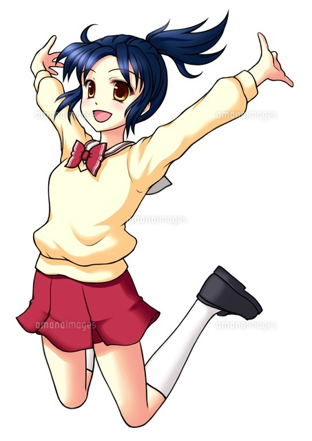 元気にジャンプをする女子生徒(中間服・冬服)
(c)Moeya Nanako Suzuki/a.collectionRF