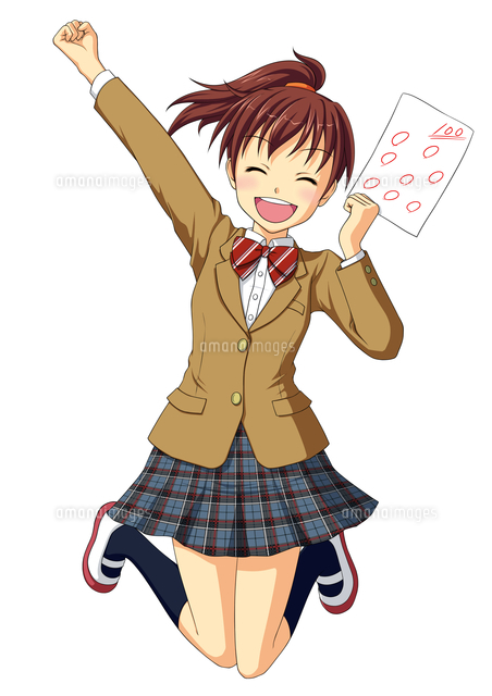 テストで100点を取って喜ぶ女子生徒
(c)Moeya Nanako Suzuki/a.collectionRF