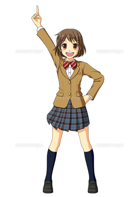 元気よく一番のポーズをする女子生徒
(c)Moeya Nanako Suzuki/a.collectionRF