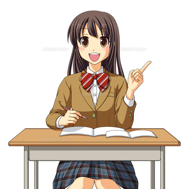 机に座ってひらめいた女子生徒
(c)Moeya Nanako Suzuki/a.collectionRF