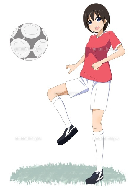 サッカー部 パスをする女の子
(c)coaco/a.collectionRF
