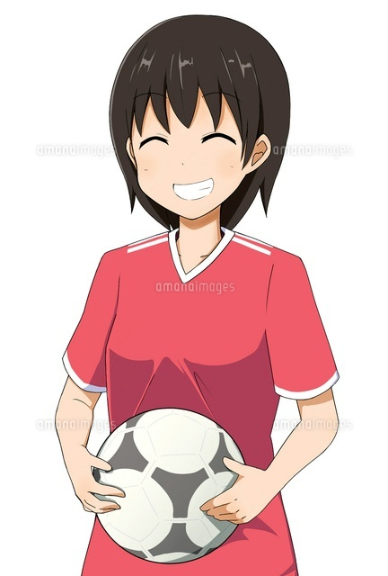 サッカー部 ボールを持つ女の子(半身)
(c)coaco/a.collectionRF