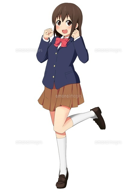 ガッツポーズをする女子生徒
(c)coaco/a.collectionRF