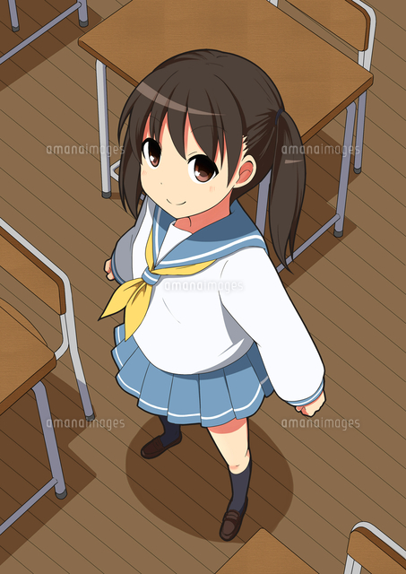 教室からこちらを見上げる女子生徒
(c)coaco/a.collectionRF