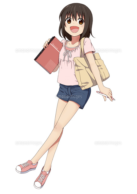 ノートを抱えて勉強をしに行く女の子
(c)coaco/a.collectionRF