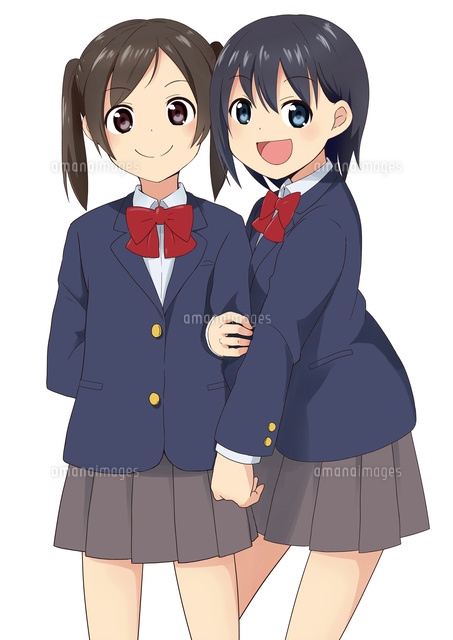 腕を組む二人の女子生徒
(c)coaco/a.collectionRF