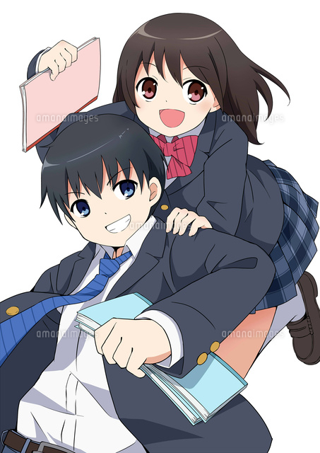 ノートを持つ女子学生と男子学生
(c)coaco/a.collectionRF