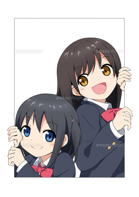 枠の中からこちらをのぞく二人の女子学生
(c)coaco/a.collectionRF