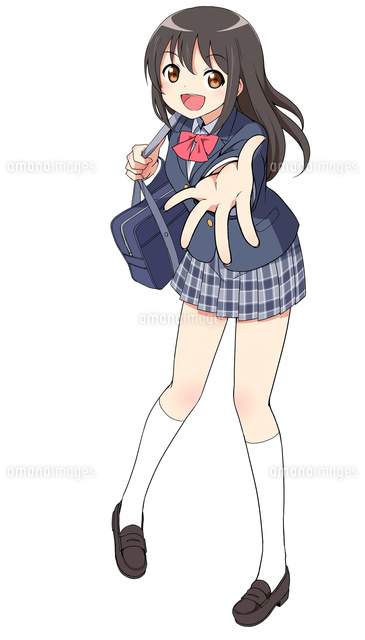 手を差し出すバッグを持つ女子生徒
(c)coaco/a.collectionRF