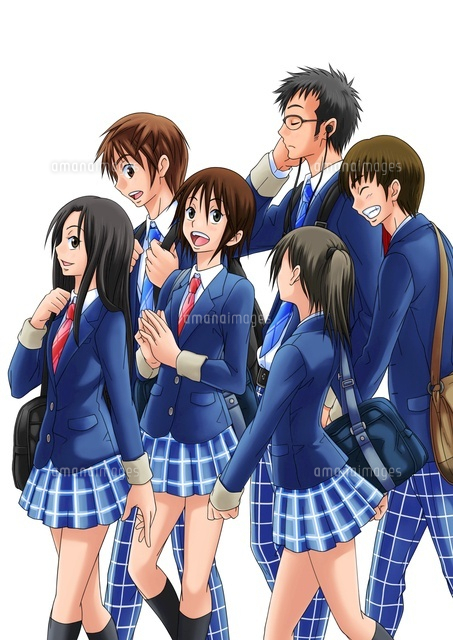 大勢の仲間と通学する学生たち
(c)TOMOYA YATA/a.collectionRF