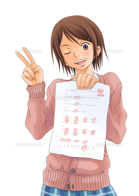 テストで高得点をとった女子学生
(c)TOMOYA YATA/a.collectionRF