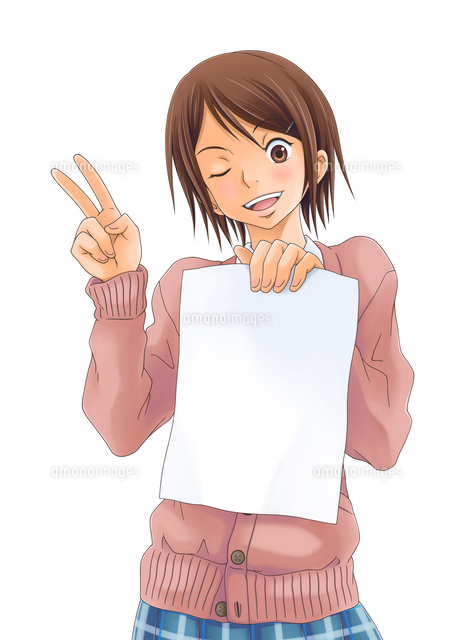 プリントをもつ女子学生(コピースペース)
(c)TOMOYA YATA/a.collectionRF