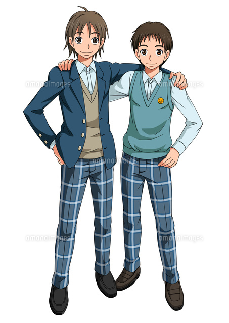 肩を組む二人の男子学生
(c)TOMOYA YATA/a.collectionRF