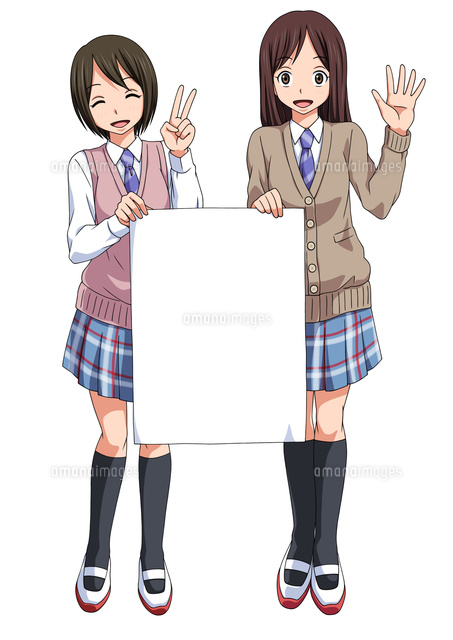 ポスターを持つ二人の女子学生
(c)TOMOYA YATA/a.collectionRF