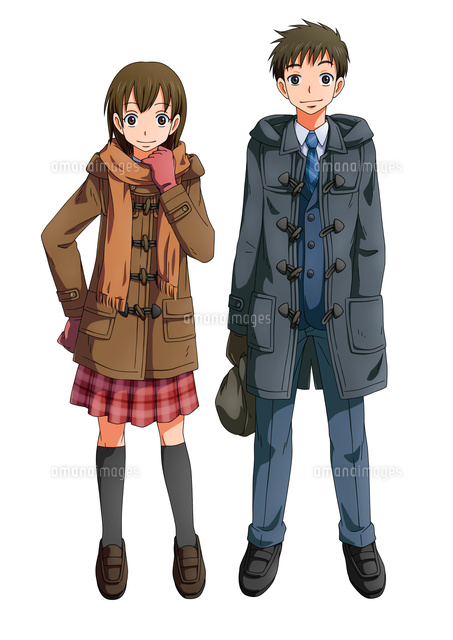 コートを着て立つ男女の学生
(c)OMOYA YATA/a.collectionRF