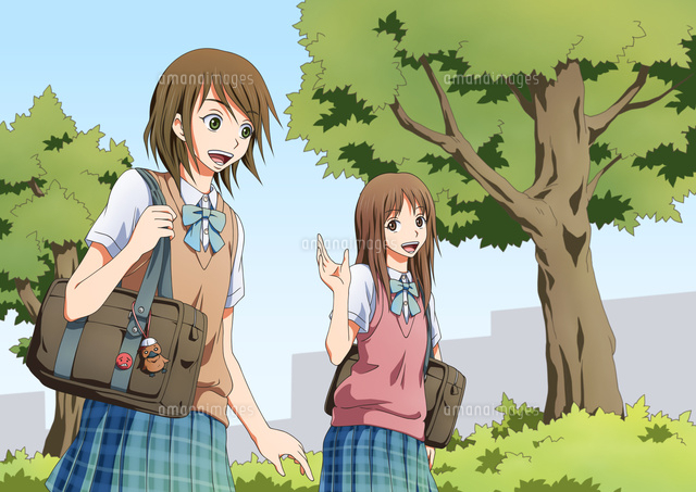 挨拶を交わす女子学生たち
(c)TOMOYA YATA/a.collectionRF