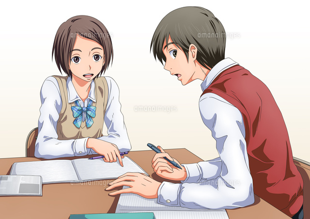 勉強中の男女の学生
(c)TOMOYA YATA/a.collectionRF
