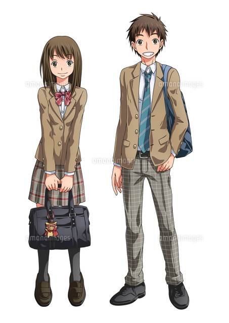 制服姿の男女学生(立ち姿)
(c)TOMOYA YATA/a.collectionRF