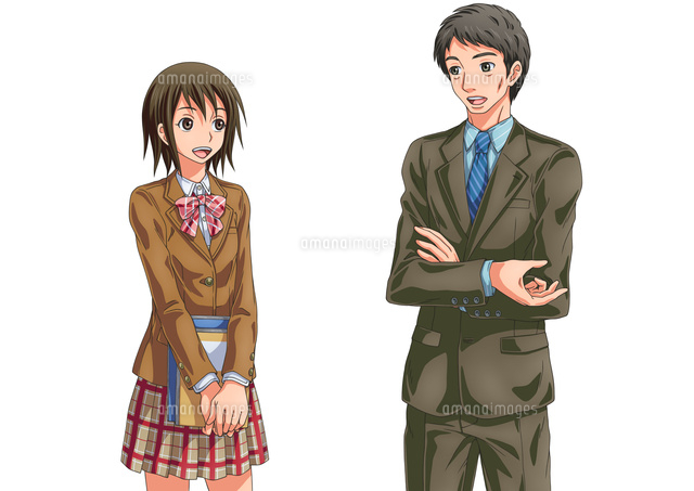 立ち話をする男性教師と女子学生
(c)TOMOYA YATA/a.collectionRF