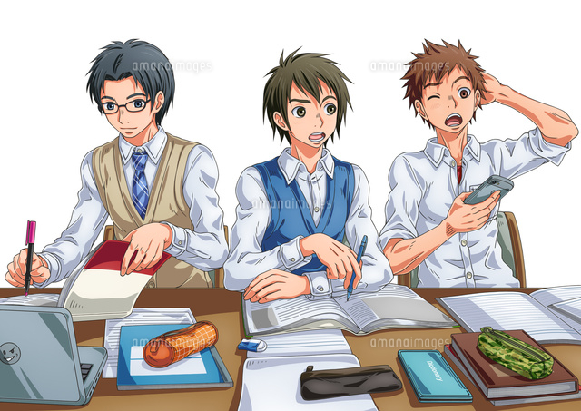 3人並んで勉強中
(c)TOMOYA YATA/a.collectionRF