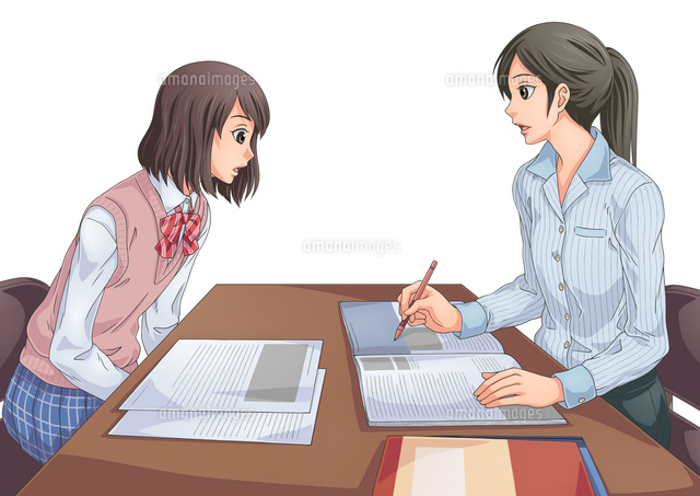 面談中の女性教師と女子学生
(c)TOMOYA YATA/a.collectionRF