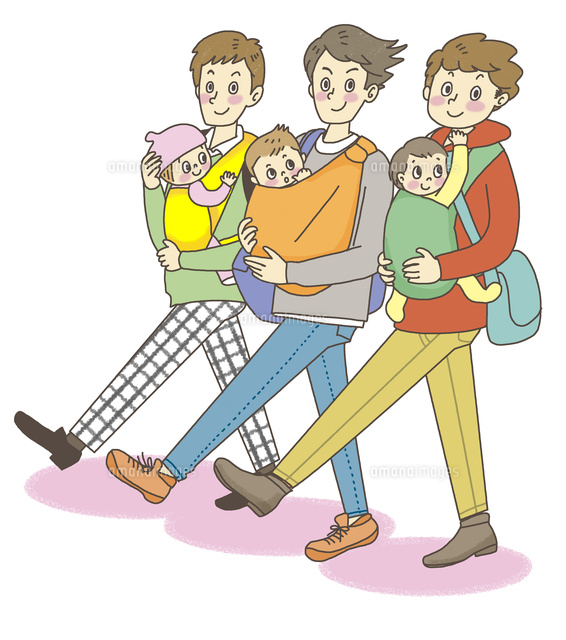 子供を抱える三人のお父さん
(c)Asterisk/a.collectionRF
