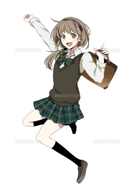 ジャンプする女子学生
(c)Issa/Manga Designers Lab/a.collectionRF