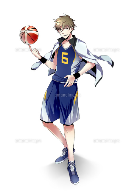 バスケットボールを回す男子学生
(c)Issa/Manga Designers Lab/a.collectionRF