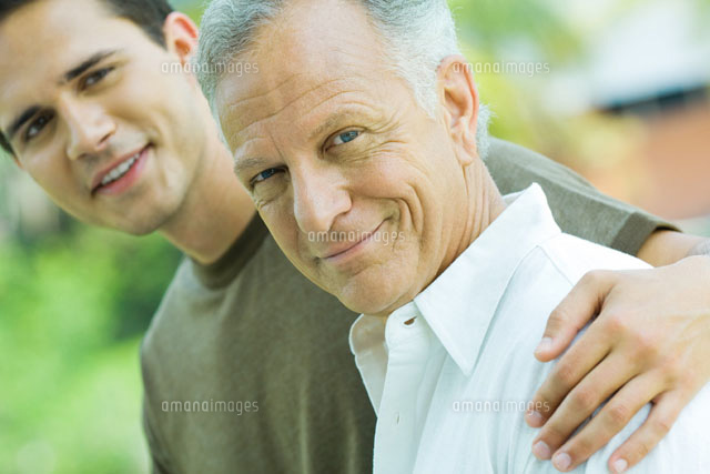 man & adult son smiling at camera
(c)Odilon Dimier/Photo Alto