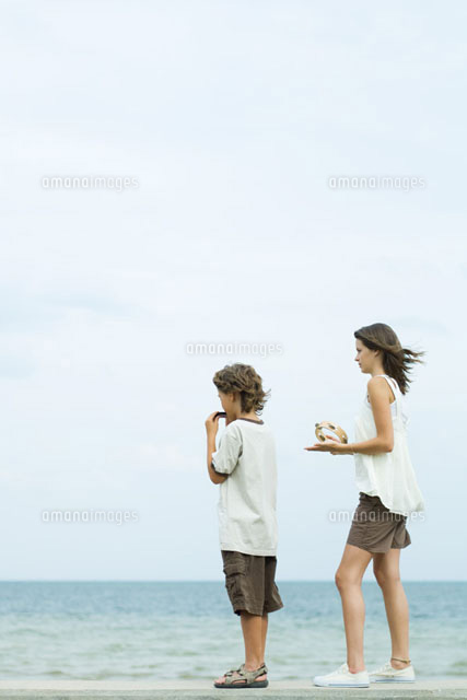 girl & brother playing at the beach
(c)Eric Audras/Photo Alto