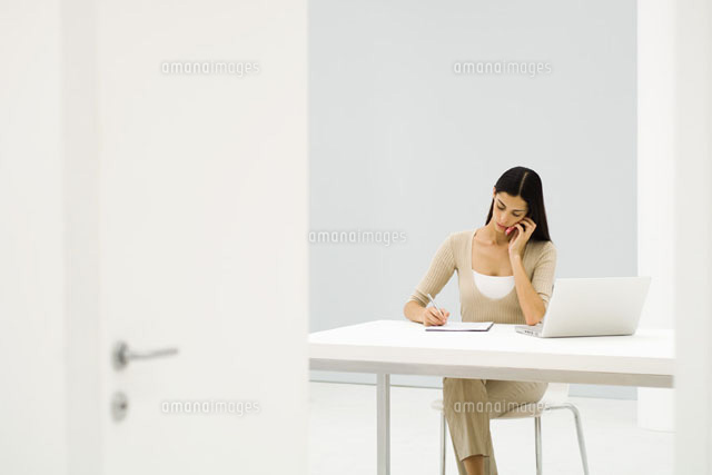 Businesswoman using cell phone
(c)Eric Audras/Photo Alto