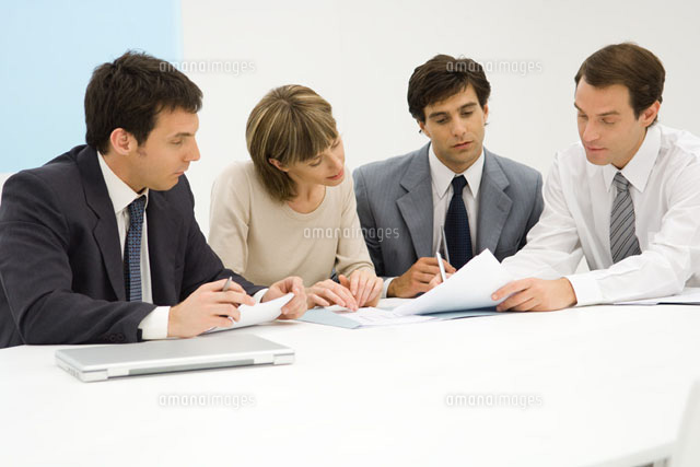 Four business partners sitting together
(c)Eric Audras/Photo Alto
