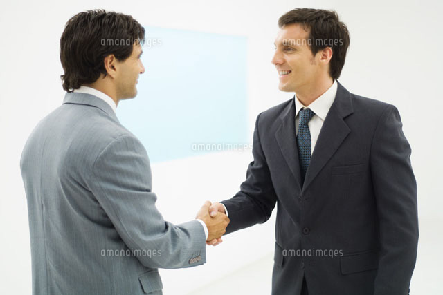 Two businessmen shaking hands
(c)Eric Audras/Photo Alto